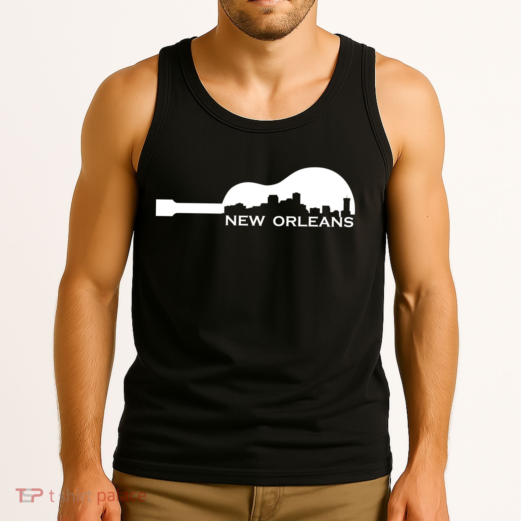 New Orleans Guitar Skyline Tank Top