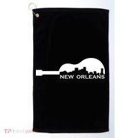 New Orleans Guitar Skyline Golf Towel thumb 0