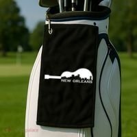 New Orleans Guitar Skyline Golf Towel thumb 2