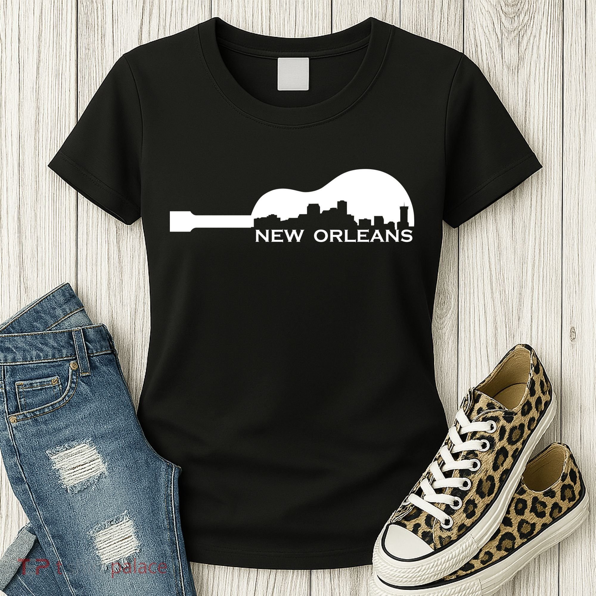 New Orleans Guitar Skyline Women's T-Shirt