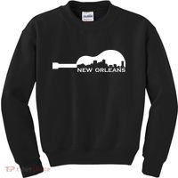 New Orleans Guitar Skyline Kids Sweatshirt thumb 0
