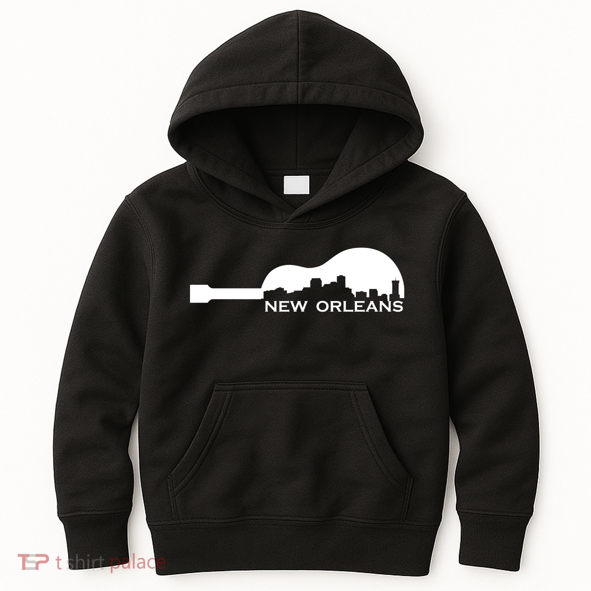 New Orleans Guitar Skyline Kids Hoodie