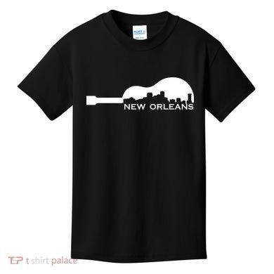New Orleans Guitar Skyline Kids T-Shirt