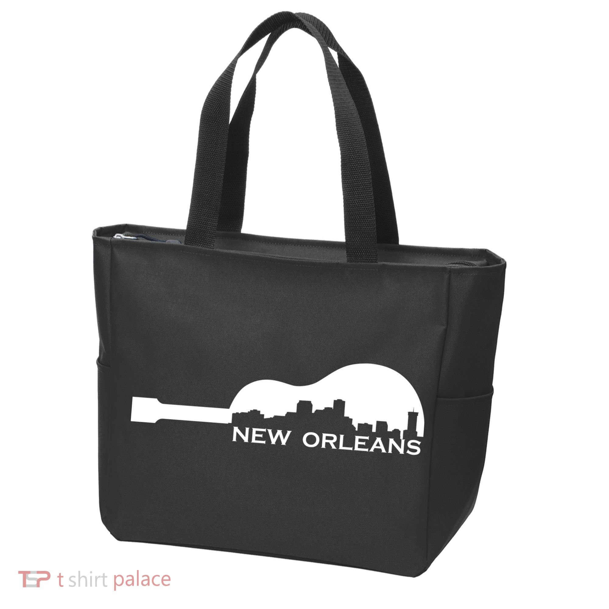 New Orleans Guitar Skyline Tote Bag