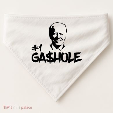 Number One Gashole Funny Joe Biden USA-Made Doggie Bandana