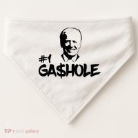 Number One Gashole Funny Joe Biden USA-Made Doggie Bandana thumb 0