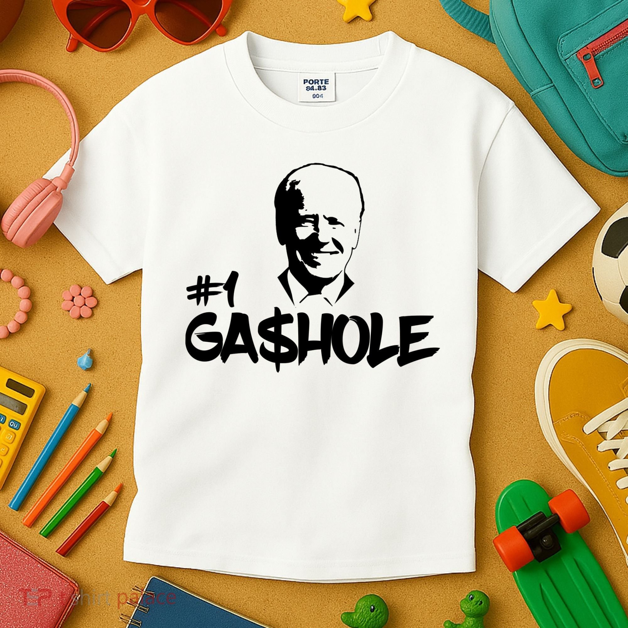 Number One Gashole Funny Joe Biden Kids T-Shirt