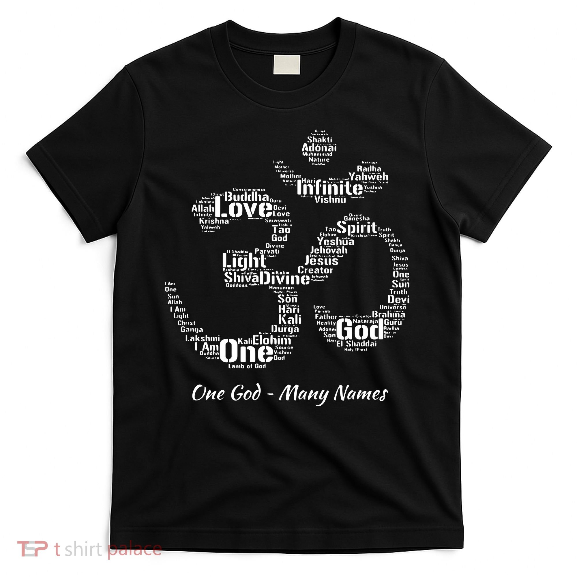 Names Of God In Om Symbol Yoga Inspired Aum T T-Shirt