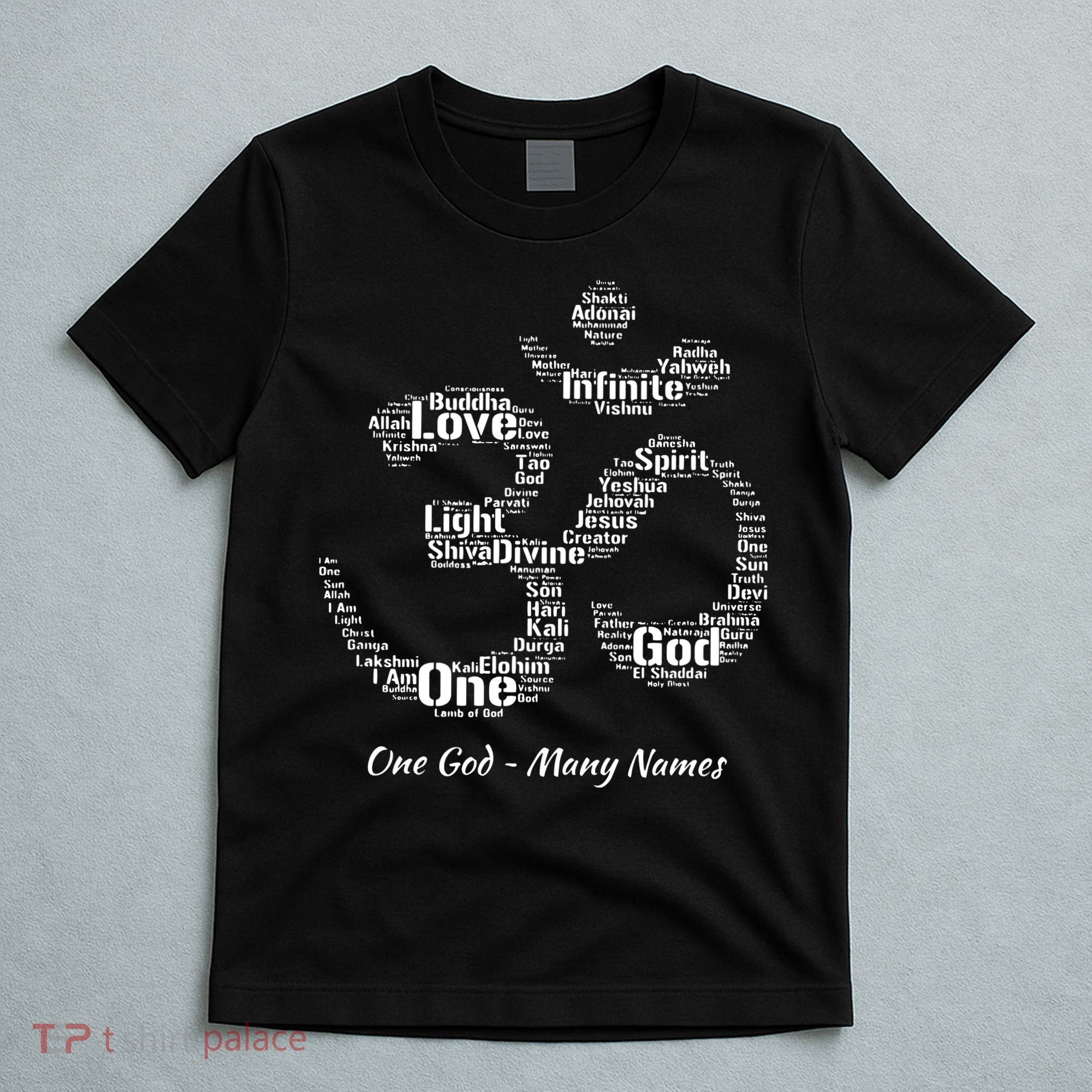 Names Of God In Om Symbol Yoga Inspired Aum T T-Shirt
