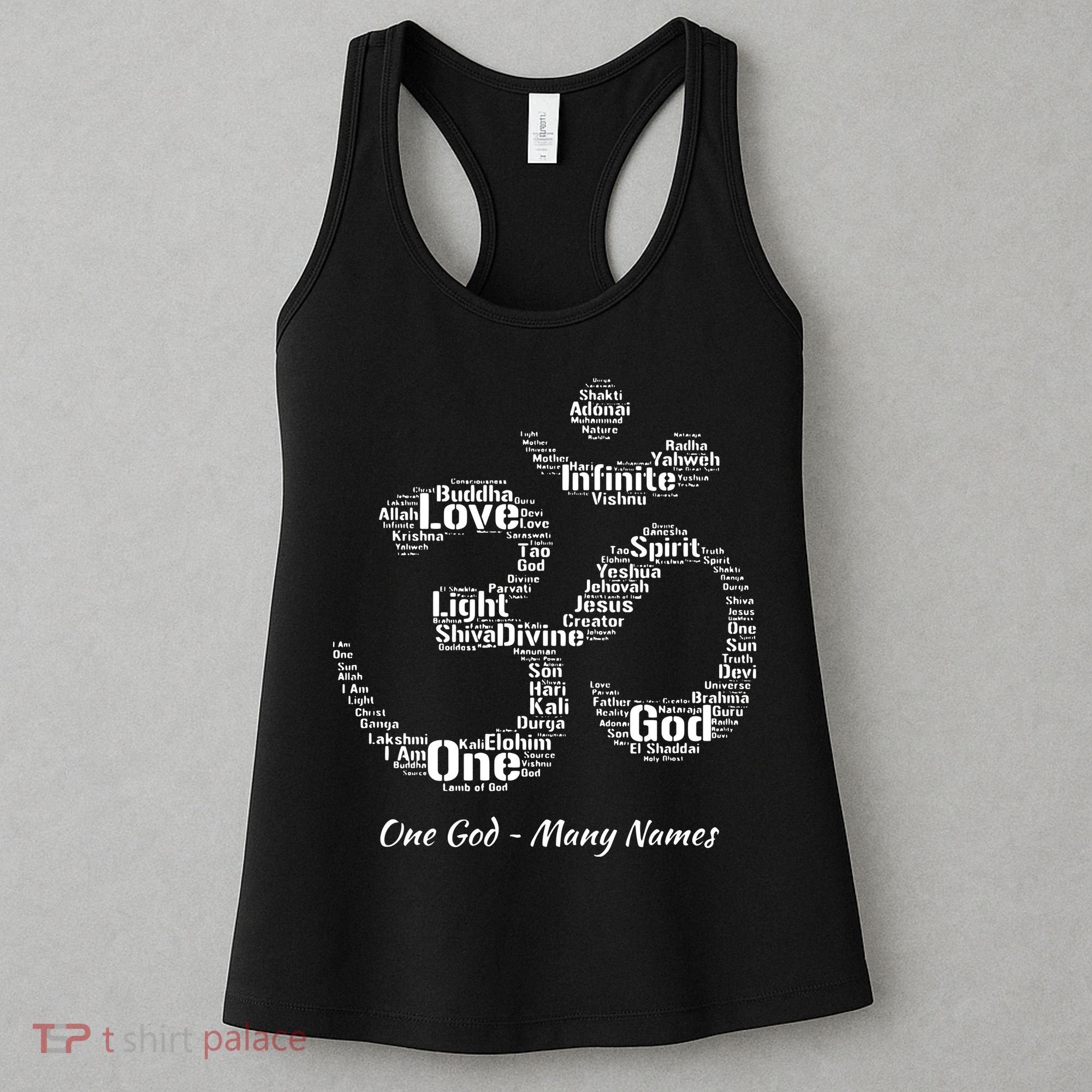 Names Of God In Om Symbol Yoga Inspired Aum T Women's Tank Top