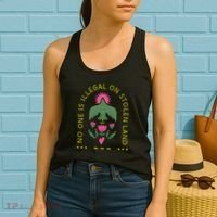 No One Is Illegal On Stolen Land Women's Tank Top thumb 2