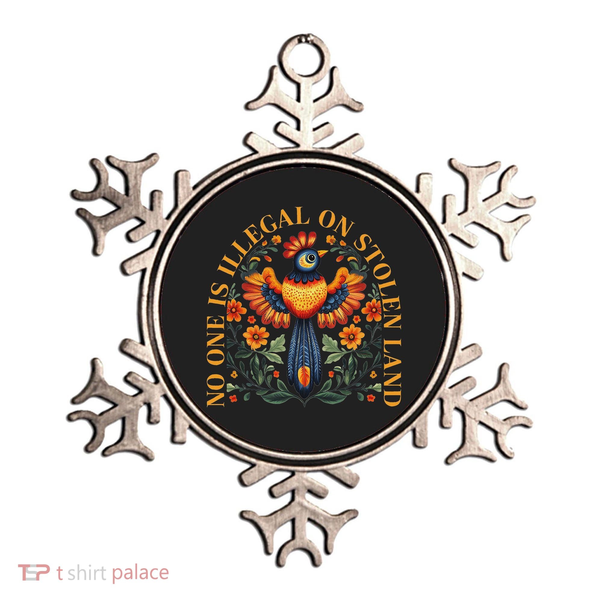 No One Is Illegal On Stolen Land Native Americans Ornament