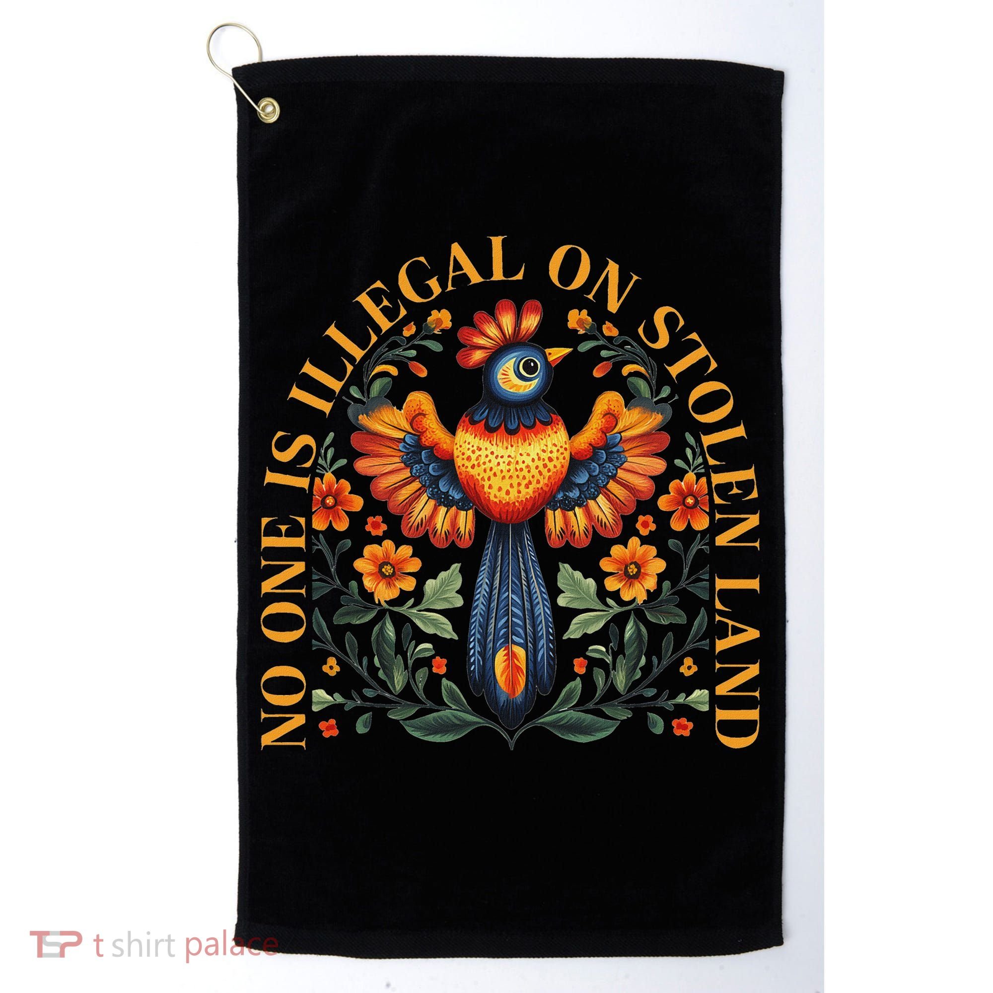 No One Is Illegal On Stolen Land Native Americans Golf Towel