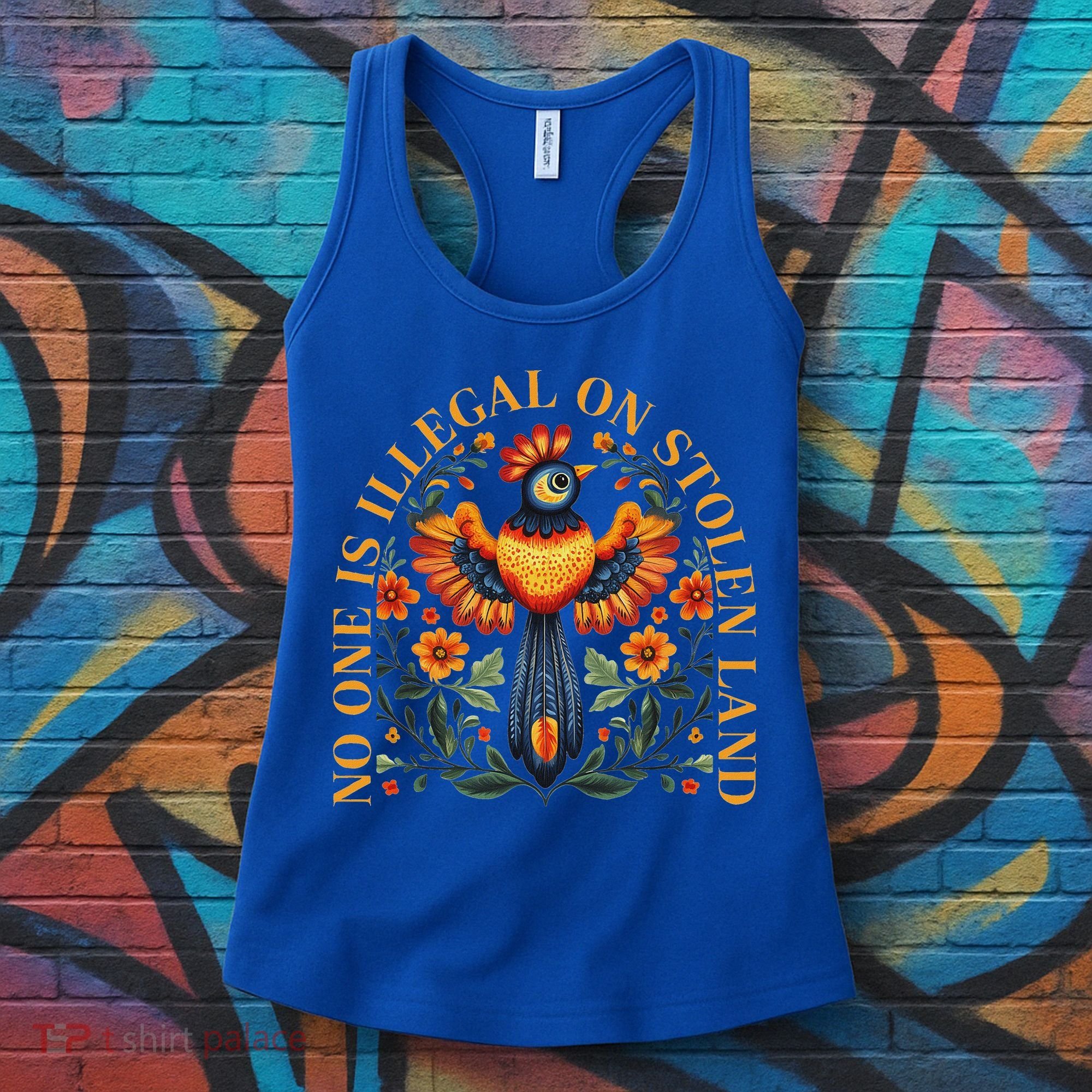 No One Is Illegal On Stolen Land Native Americans Women's Tank Top