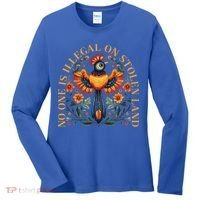 No One Is Illegal On Stolen Land Native Americans Women's Long Sleeve Shirt thumb 0