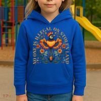 No One Is Illegal On Stolen Land Native Americans Kids Hoodie thumb 3