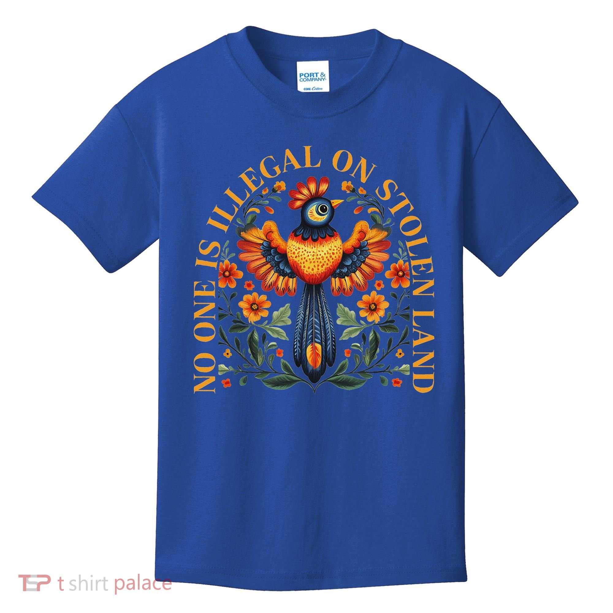 No One Is Illegal On Stolen Land Native Americans Kids T-Shirt
