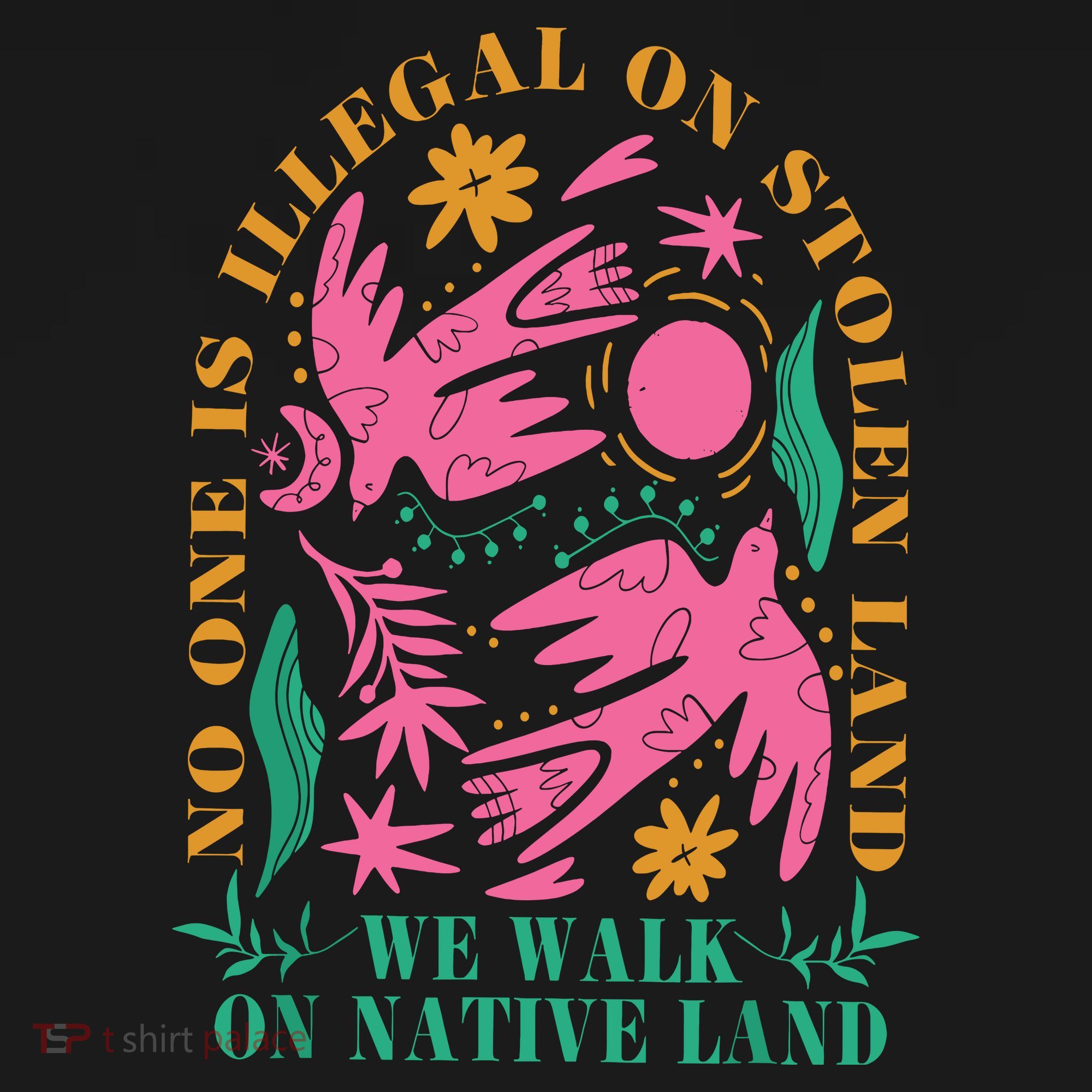 No One Is Illegal On Stolen Land We Walk On Native Land Ornament