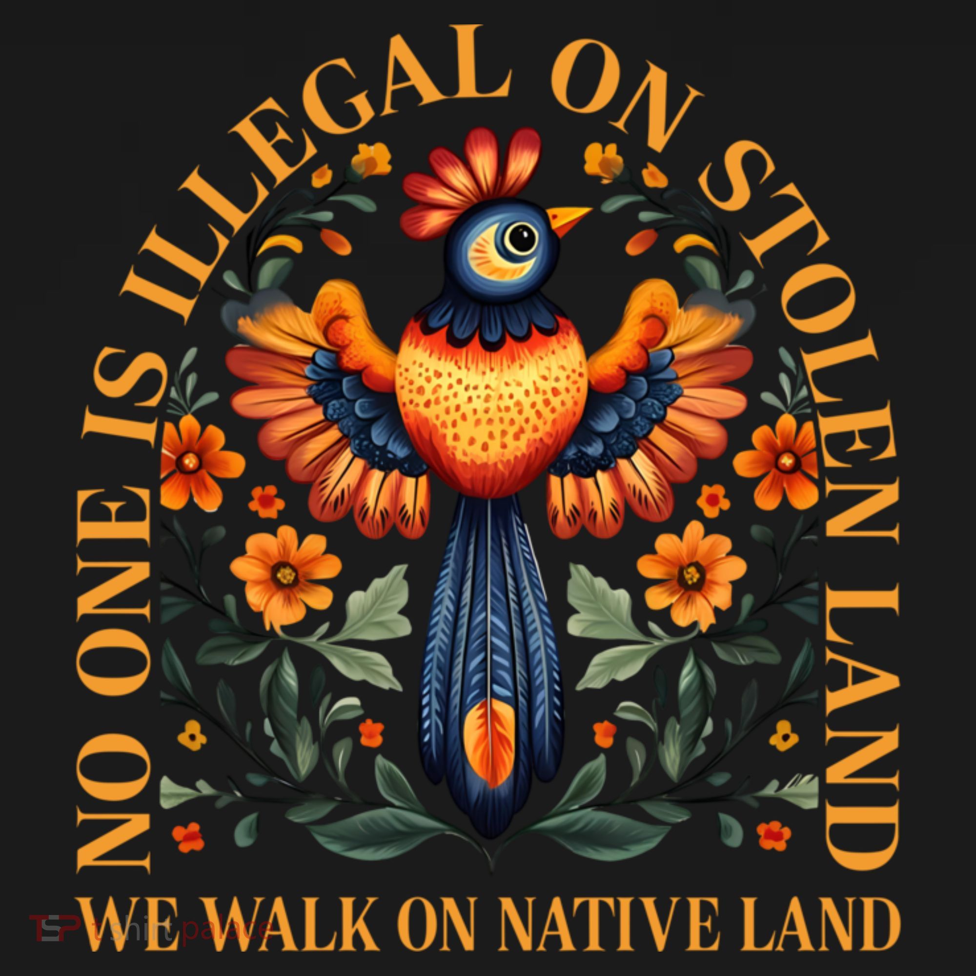 No One is Illegal on Stolen Land We Walk On Native Land Ornament