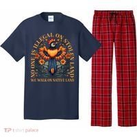 No One is Illegal on Stolen Land We Walk On Native Land Pajama Set thumb 0