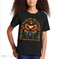 No One is Illegal on Stolen Land We Walk On Native Land Kids T-Shirt thumb 2