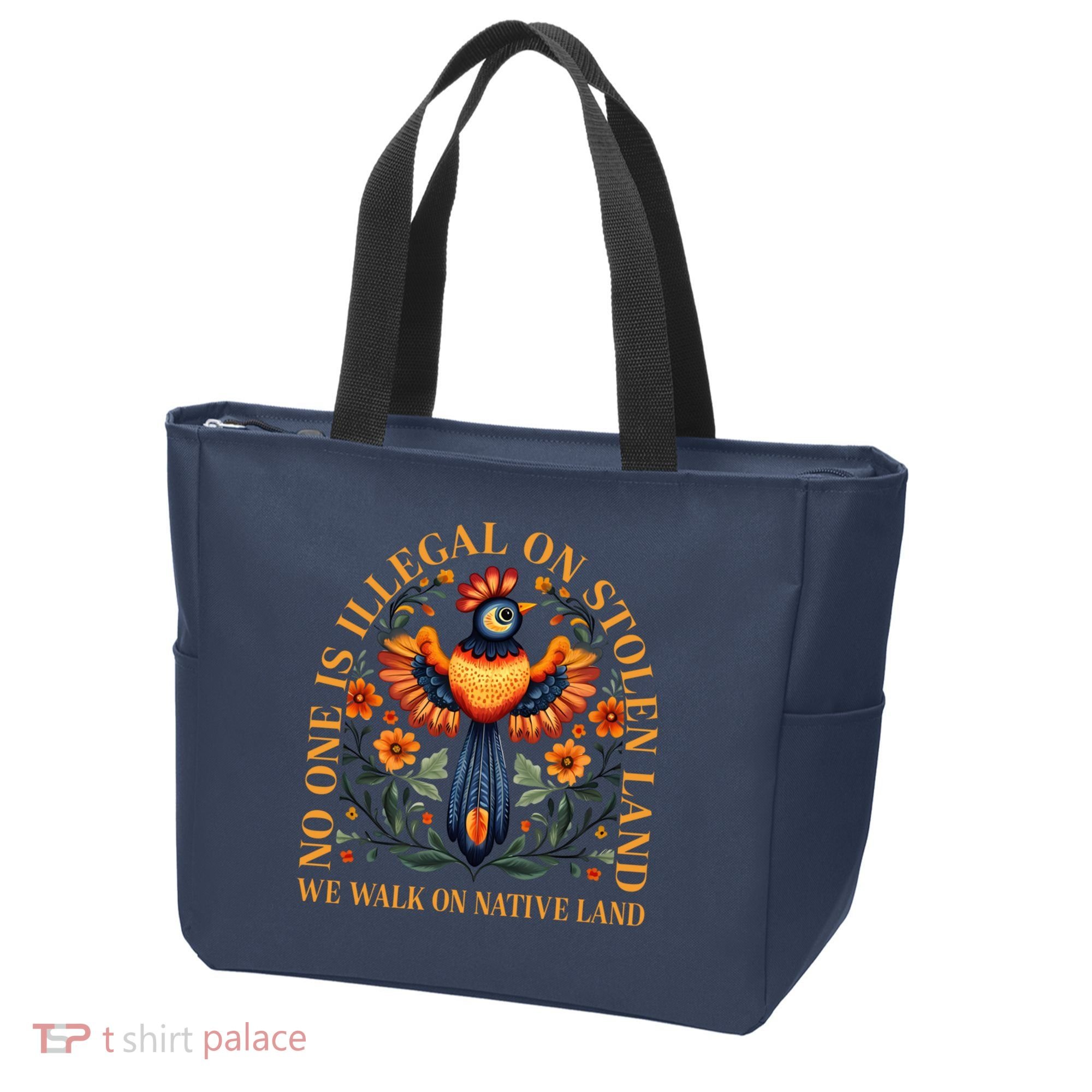 No One is Illegal on Stolen Land We Walk On Native Land Tote Bag