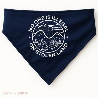 No one is illegal on stolen land Native Tribe USA-Made Doggie Bandana