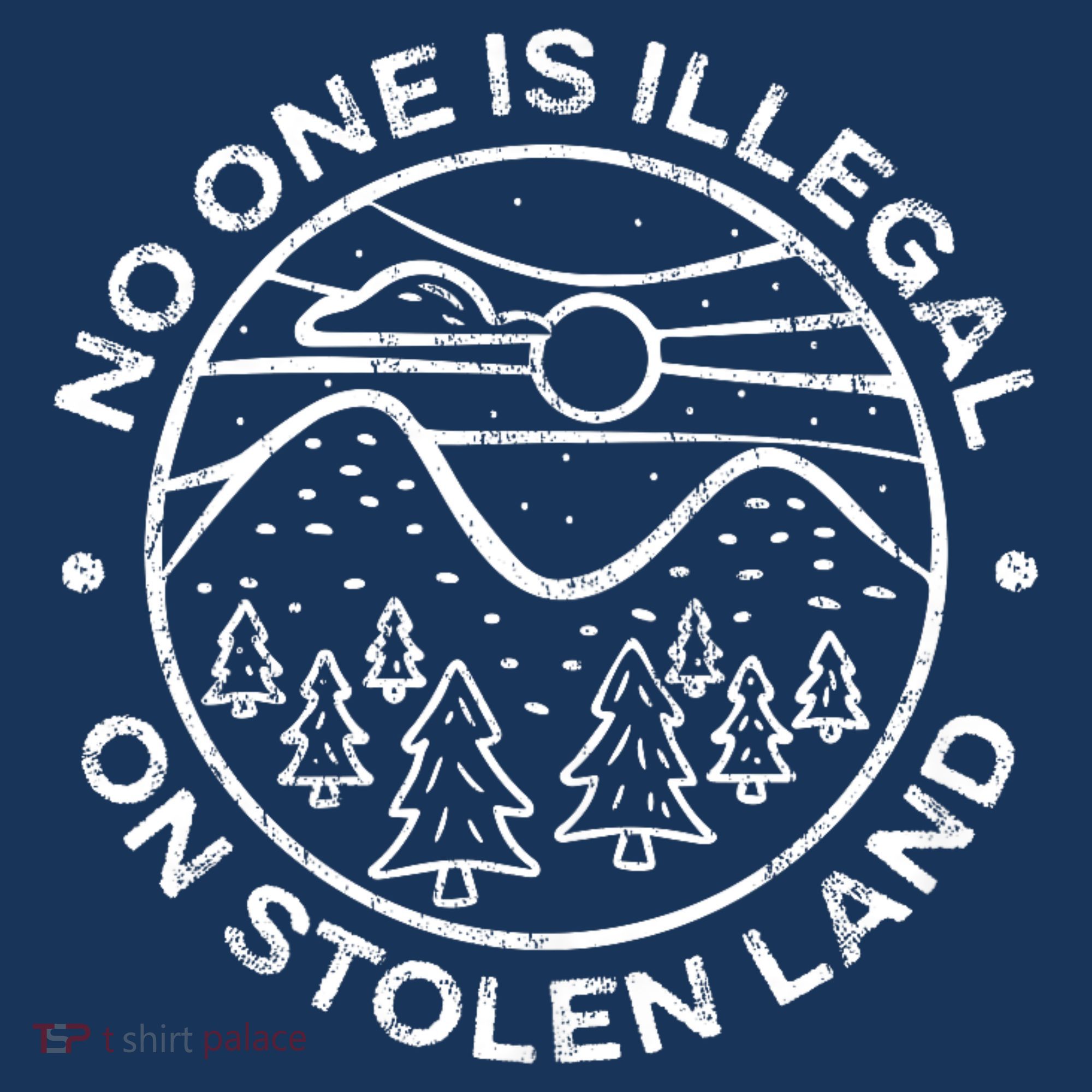 No one is illegal on stolen land Native Tribe USA-Made Doggie Bandana