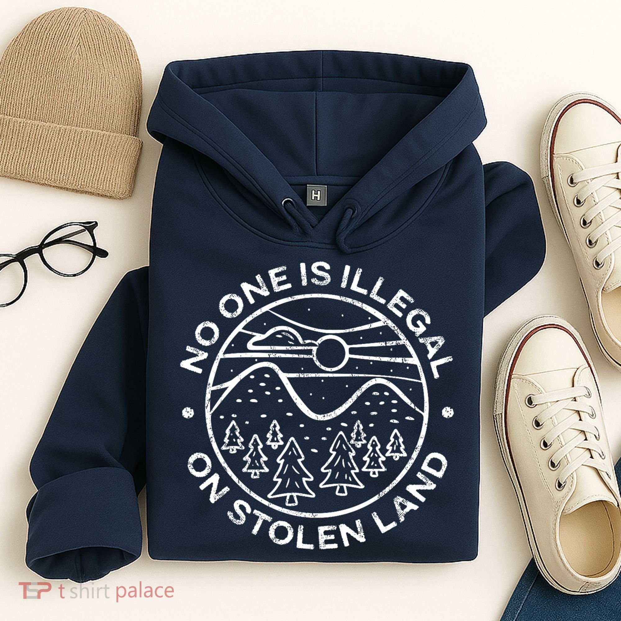 No one is illegal on stolen land Native Tribe Hoodie