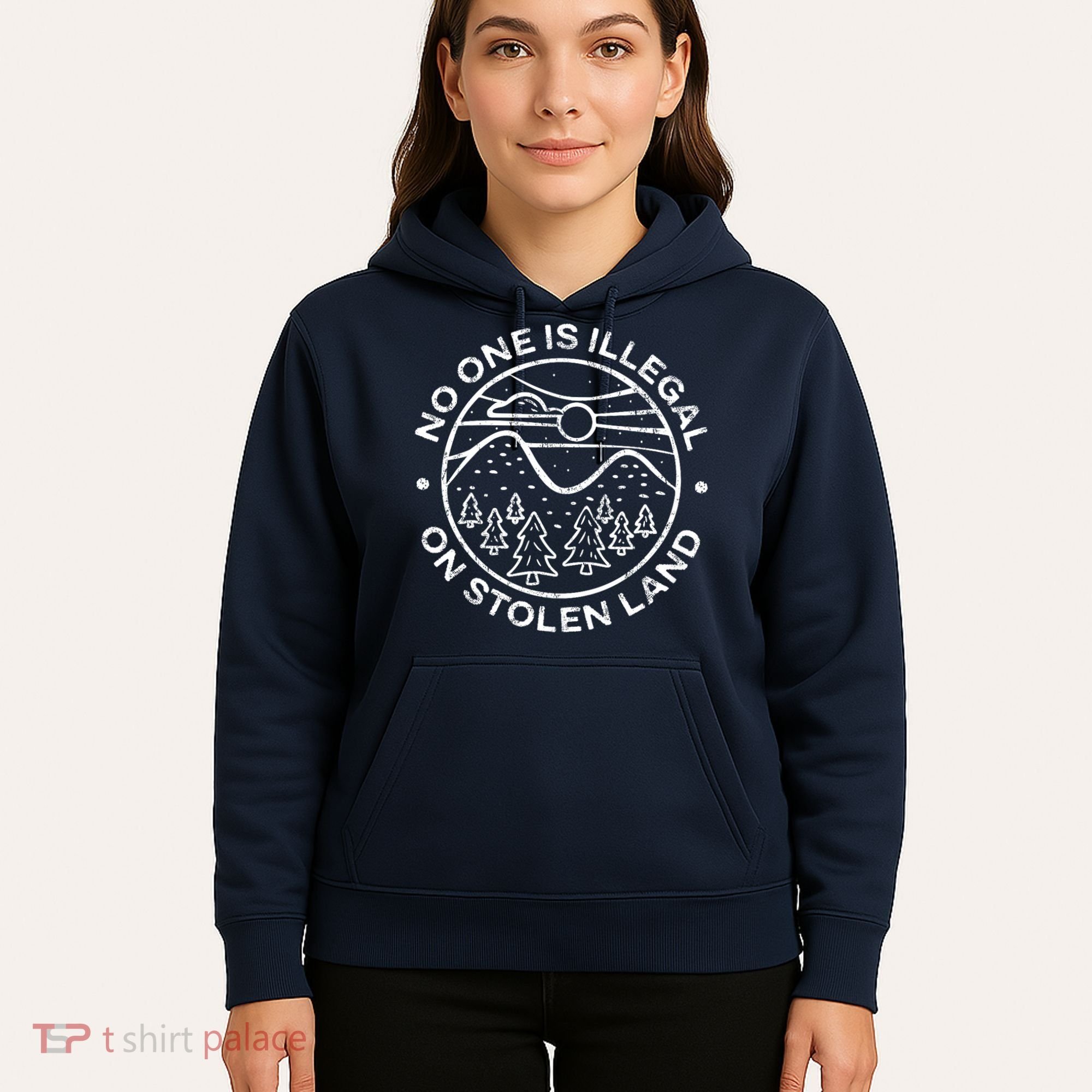 No one is illegal on stolen land Native Tribe Hoodie