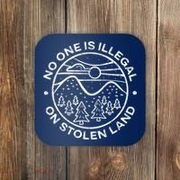 No one is illegal on stolen land Native Tribe Coaster thumb 0
