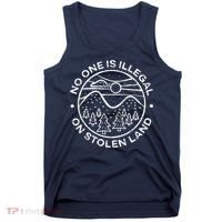 No one is illegal on stolen land Native Tribe Tank Top thumb 0