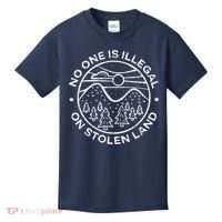 No one is illegal on stolen land Native Tribe Kids T-Shirt thumb 0