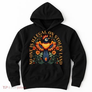 No One Is Illegal On Stolen Land Native Americans Vintage Gift Hoodie