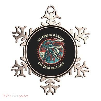 No One Is Illegal On Stolen Land Anti Trump Protest Ornament