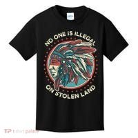 No One Is Illegal On Stolen Land Anti Trump Protest Kids T-Shirt thumb 0
