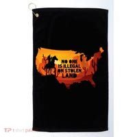 No One Is Illegal On Stolen Land Support Immigration Golf Towel thumb 0