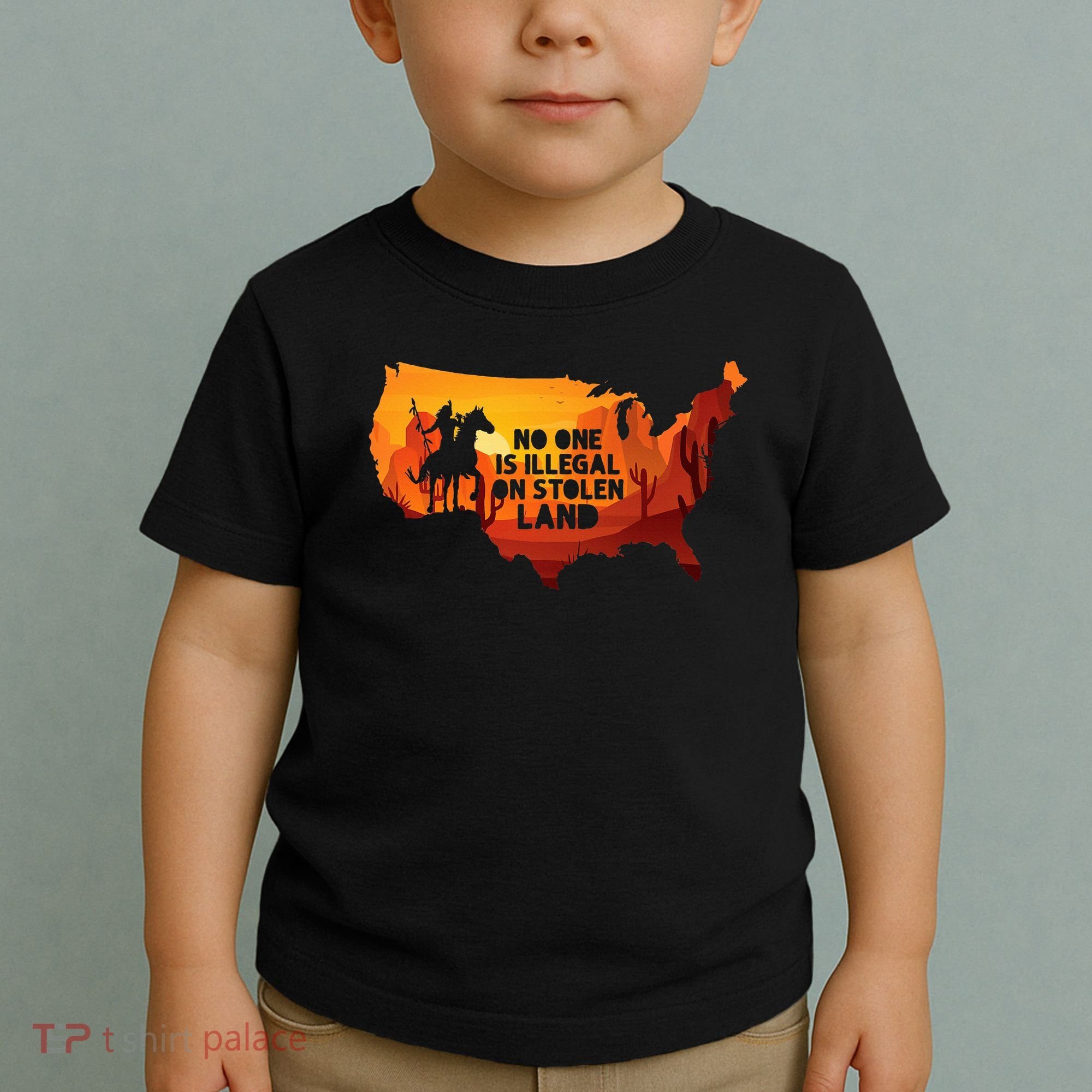 No One Is Illegal On Stolen Land Support Immigration Toddler T-Shirt