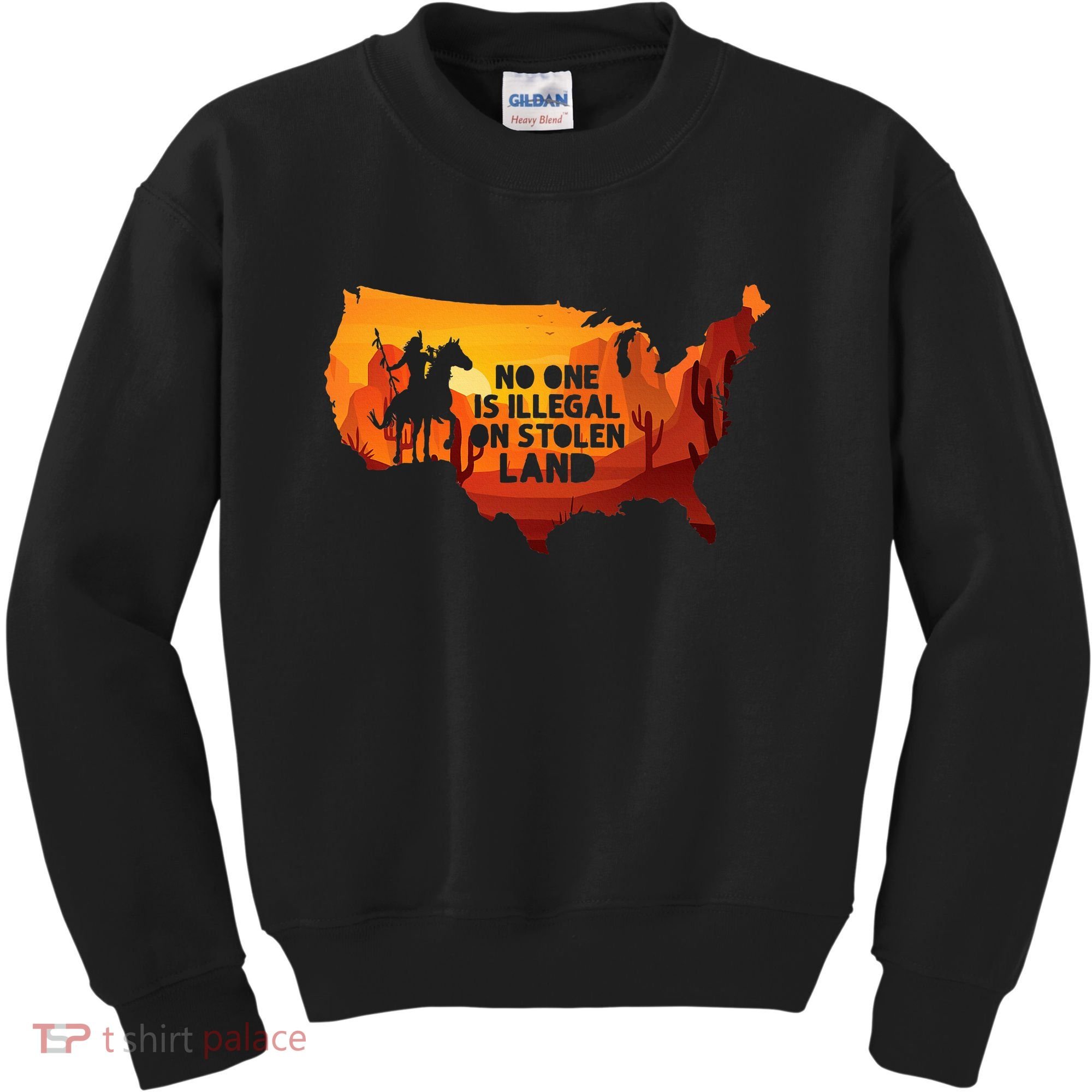 No One Is Illegal On Stolen Land Support Immigration Kids Sweatshirt