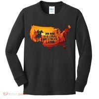 No One Is Illegal On Stolen Land Support Immigration Kids Long Sleeve Shirt thumb 0