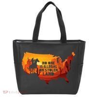 No One Is Illegal On Stolen Land Support Immigration Tote Bag thumb 0