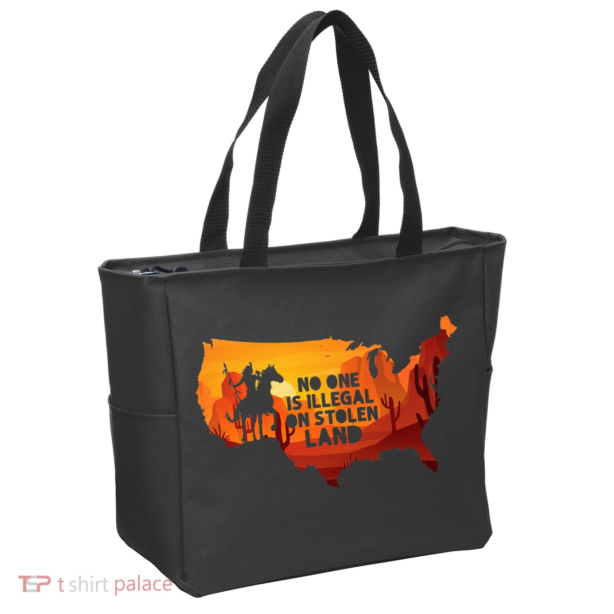 No One Is Illegal On Stolen Land Support Immigration Tote Bag