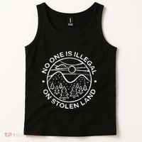 No One Is Illegal On Stolen Land Native Tribe Tank Top thumb 2