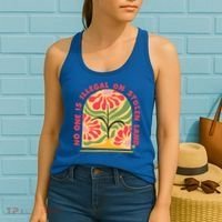 No One Is Illegal On Stolen Land Human Rights Immigration Women's Tank Top thumb 2