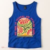 No One Is Illegal On Stolen Land Human Rights Immigration Tank Top thumb 2