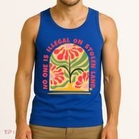 No One Is Illegal On Stolen Land Human Rights Immigration Tank Top thumb 3