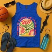 No One Is Illegal On Stolen Land Human Rights Immigration Tank Top thumb 4