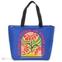 No One Is Illegal On Stolen Land Human Rights Immigration Tote Bag thumb 0