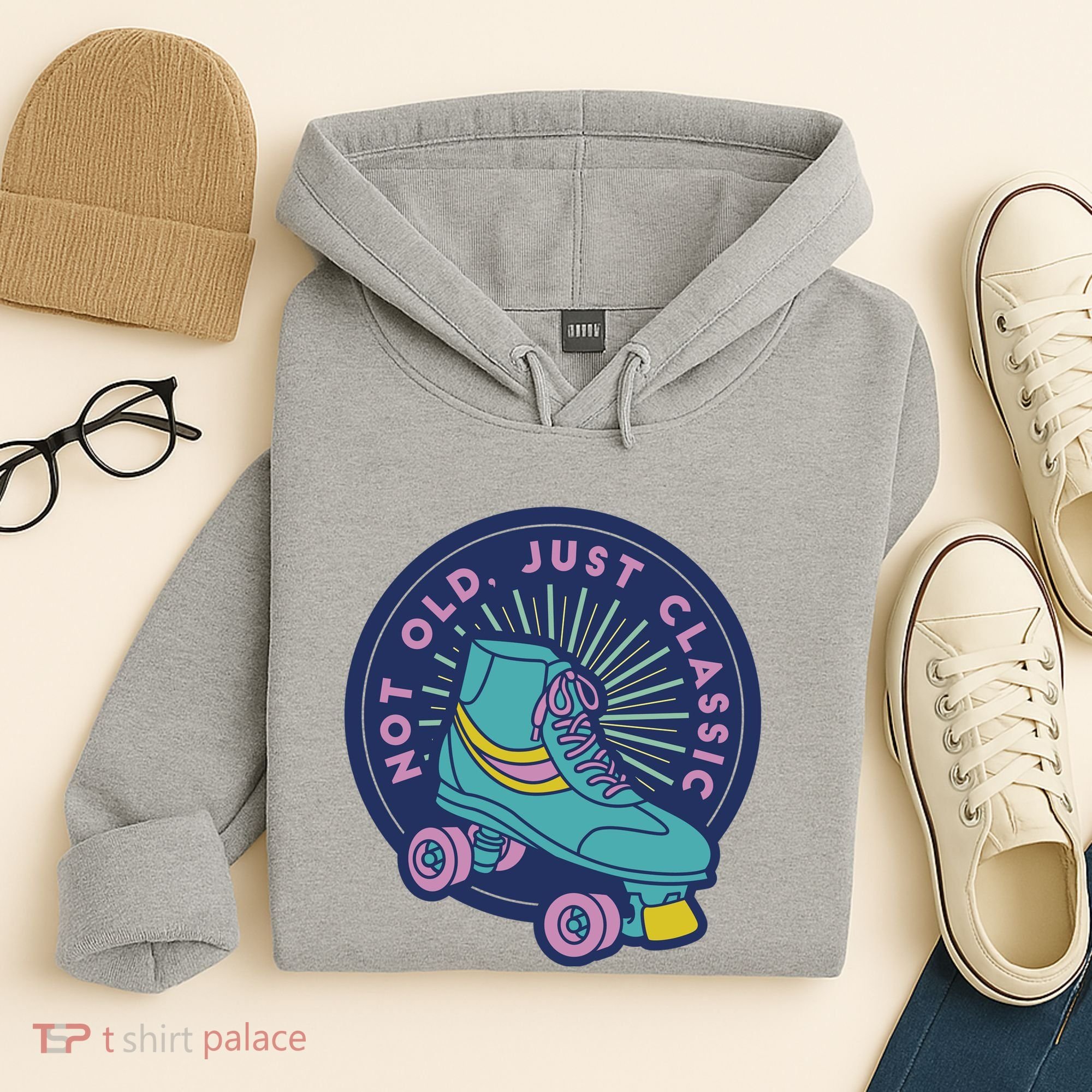 Not Old Just Classic Rollerskate Hoodie
