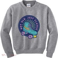 Not Old Just Classic Rollerskate Kids Sweatshirt thumb 0